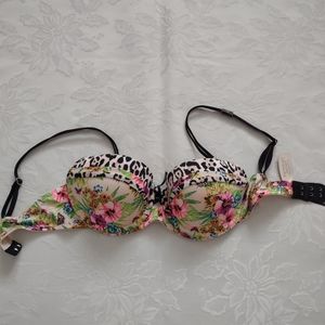 New🎀 VS floral crystal tassels lace up bra bikini top tropical flowers